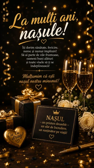 La mulți ani, nașule! 🎂🥂 O dedicație pentru un naș deosebit