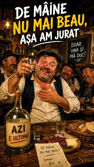 De mâine nu mai beau, așa am jurat | Melodie despre bețivi