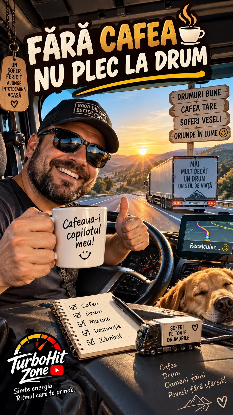 Fără cafea nu plec la drum | Melodie amuzantă pentru șoferi | TurboHit Zone