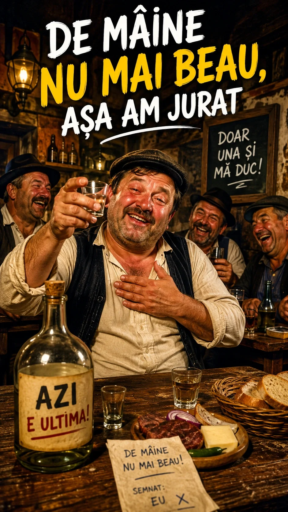 De mâine nu mai beau, așa am jurat | Melodie despre bețivi