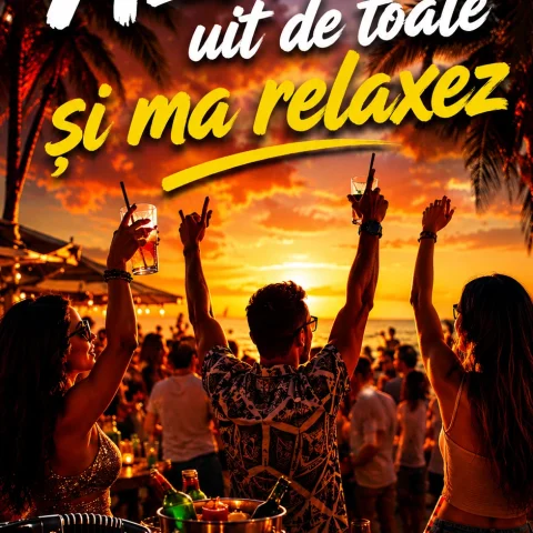 Ascultă „Azi uit de toate și mă relaxez”, o melodie românească de petrecere