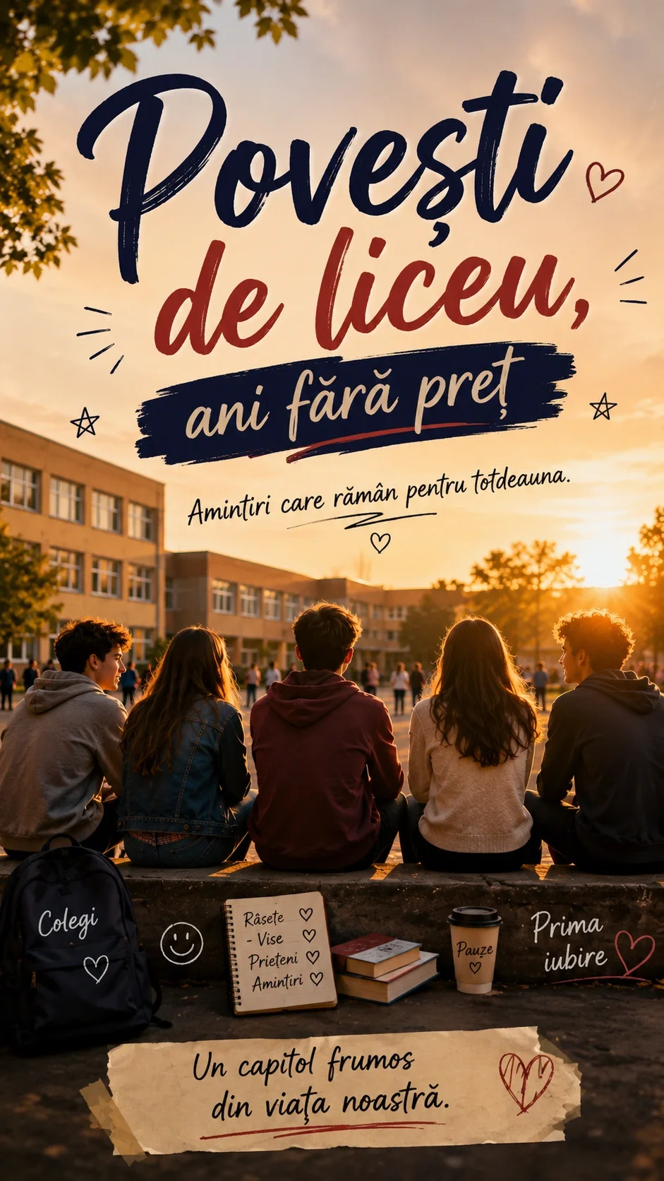 Povești de liceu, ani fără preț Melodie despre liceu, colegi și prima iubire