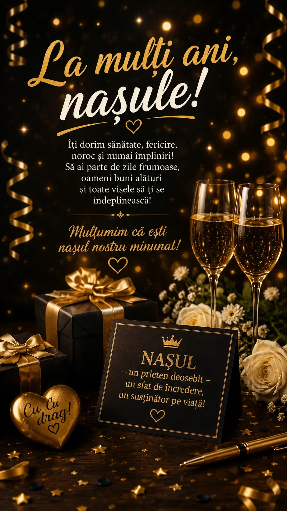 La mulți ani, nașule! 🎂🥂 O dedicație pentru un naș deosebit
