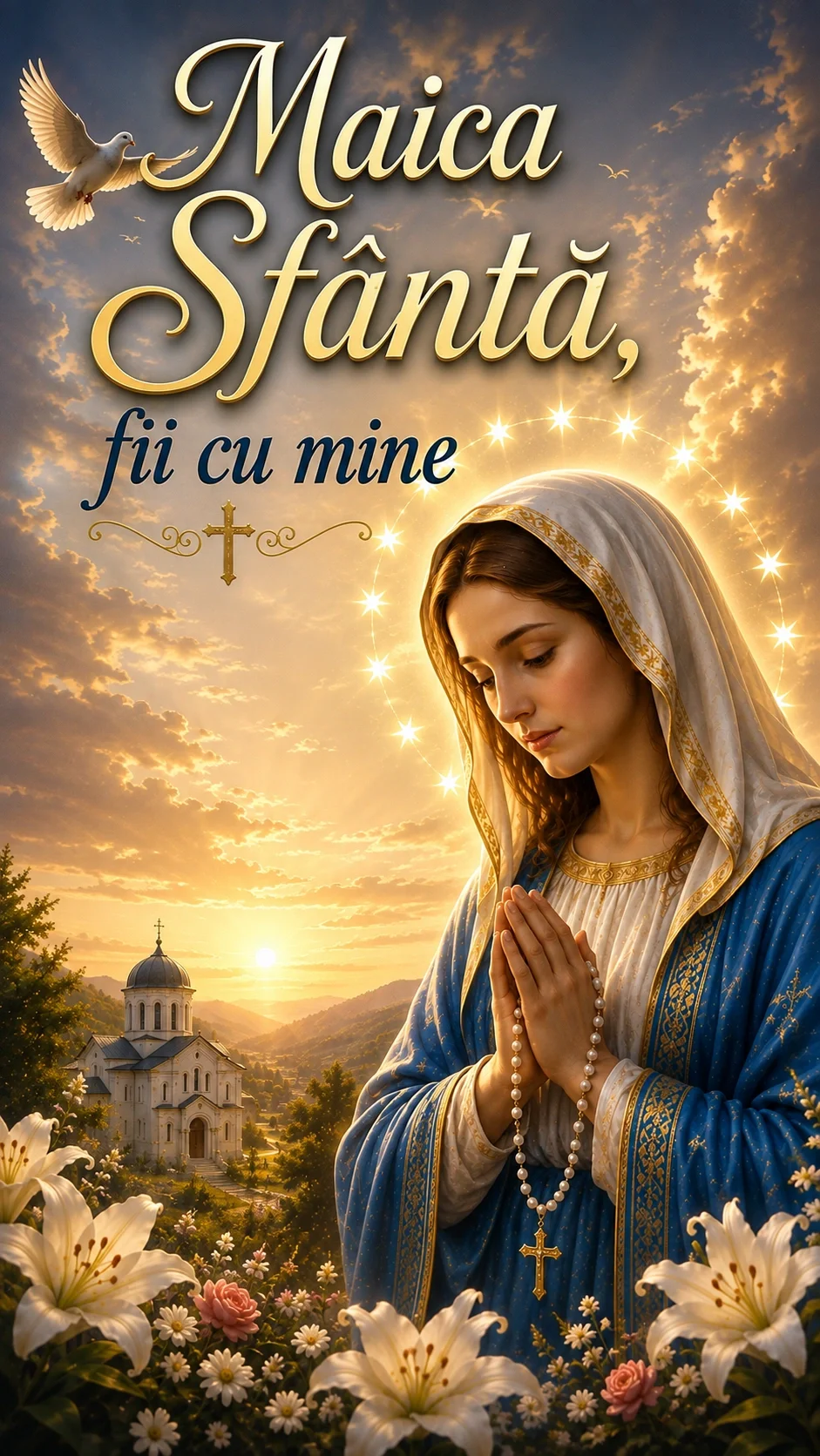 Maica Sfântă, fii cu mine – melodie religioasă despre Maica Domnului