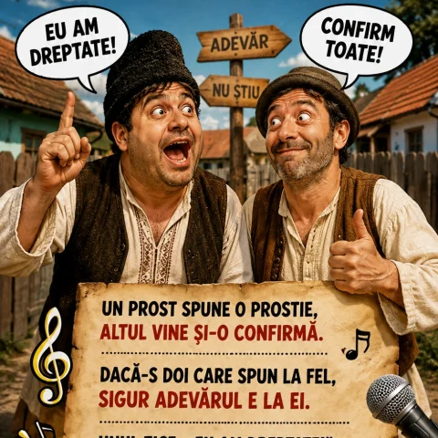 Un prost spune, altul confirmă – melodie amuzantă românească